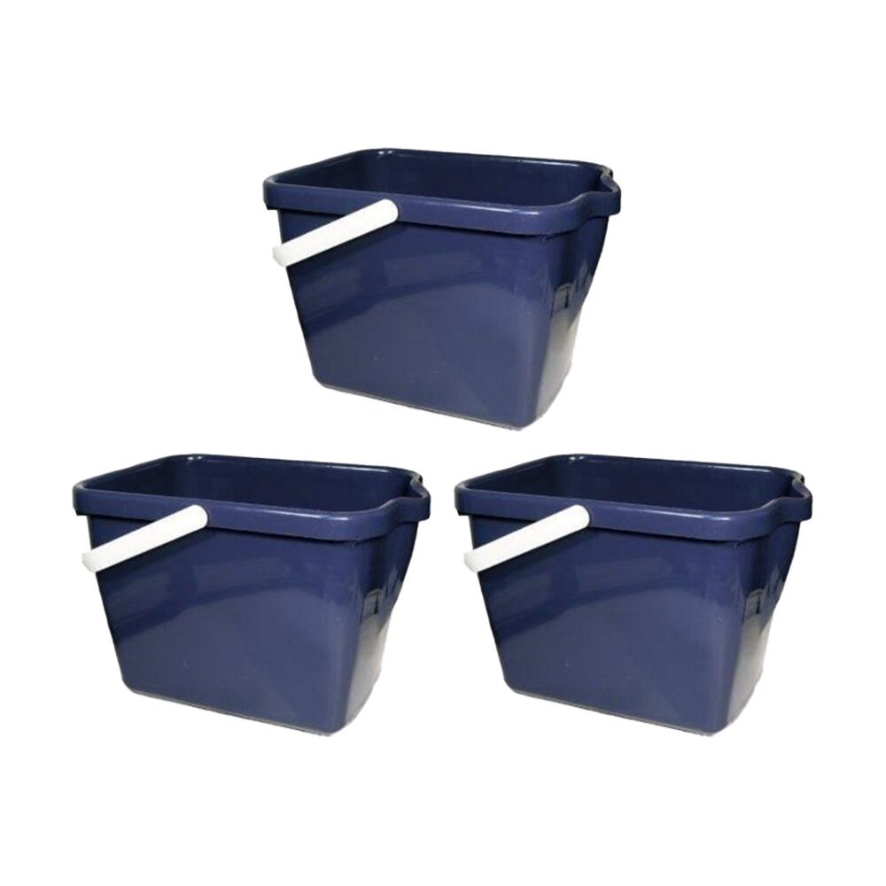 Braz Super Clean Cleaning Rectangular Bucket Multi Colour Assorted (3 Pack)