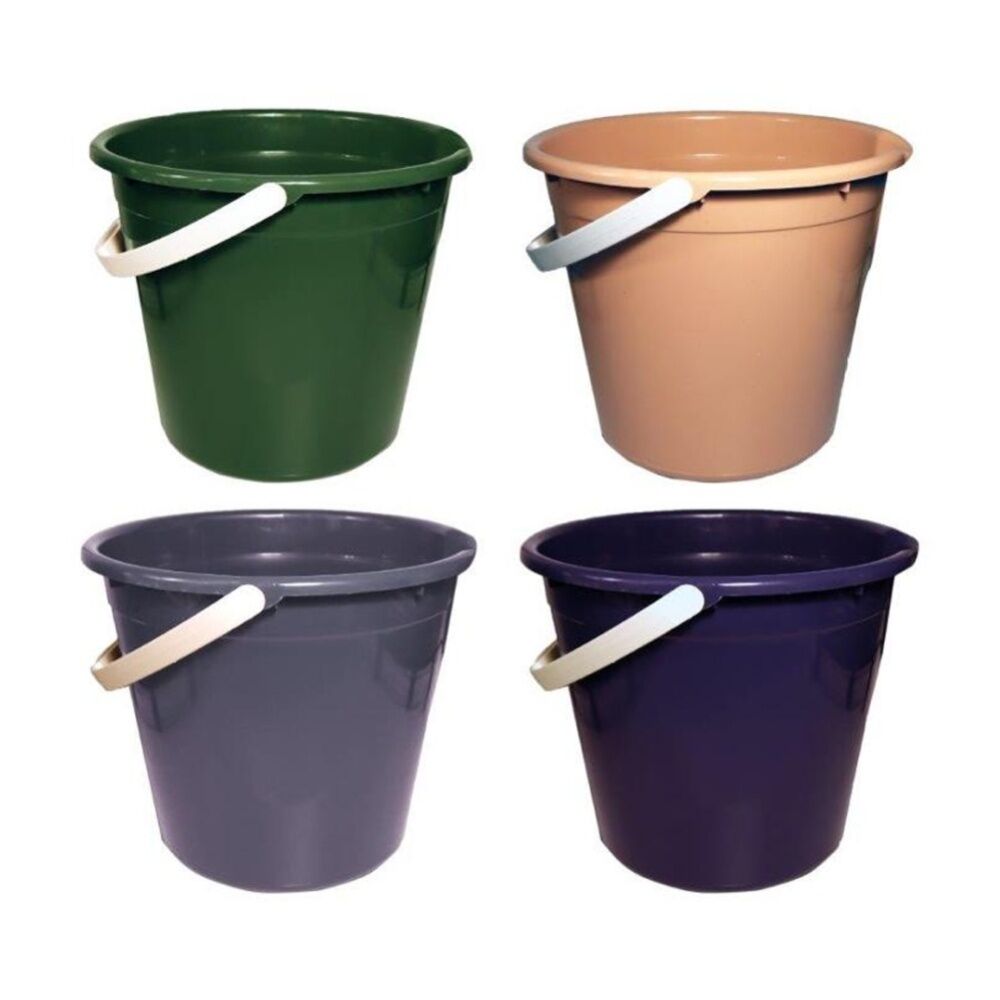 Braz Cleaning Bucket w/ Handle 9.6L Multi Colour Assorted (4 Pack) — image 3