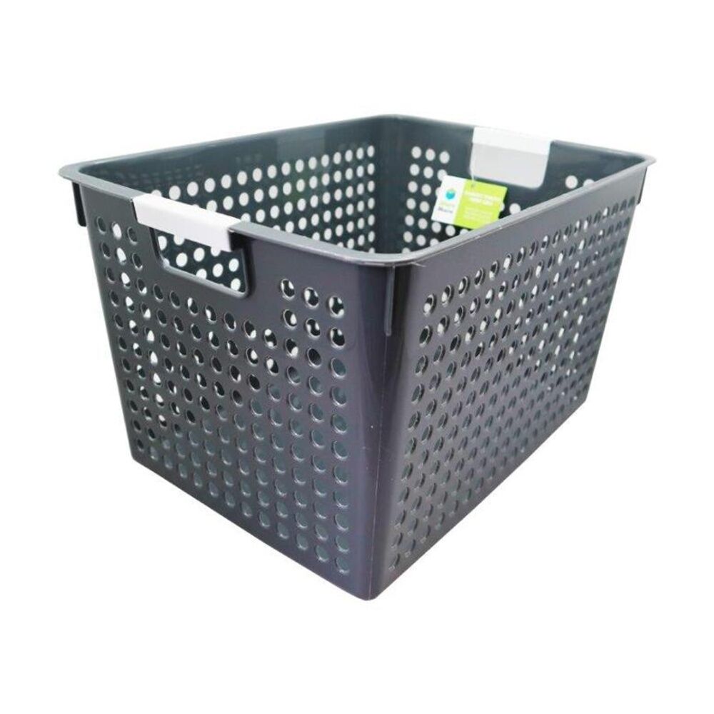 Braz Tokyo Deep Plastic Storage Basket Large w/ Handles 35x25x21cm Assorted (3 Pack) — image 2