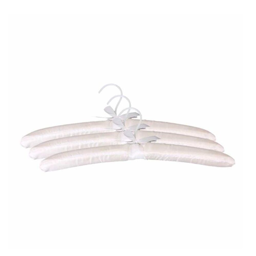 Braz 3pc Braz Satin Padded Clothes Hangers w/ Metal Hook Multi Colour Assorted (6 Pack) — image 4
