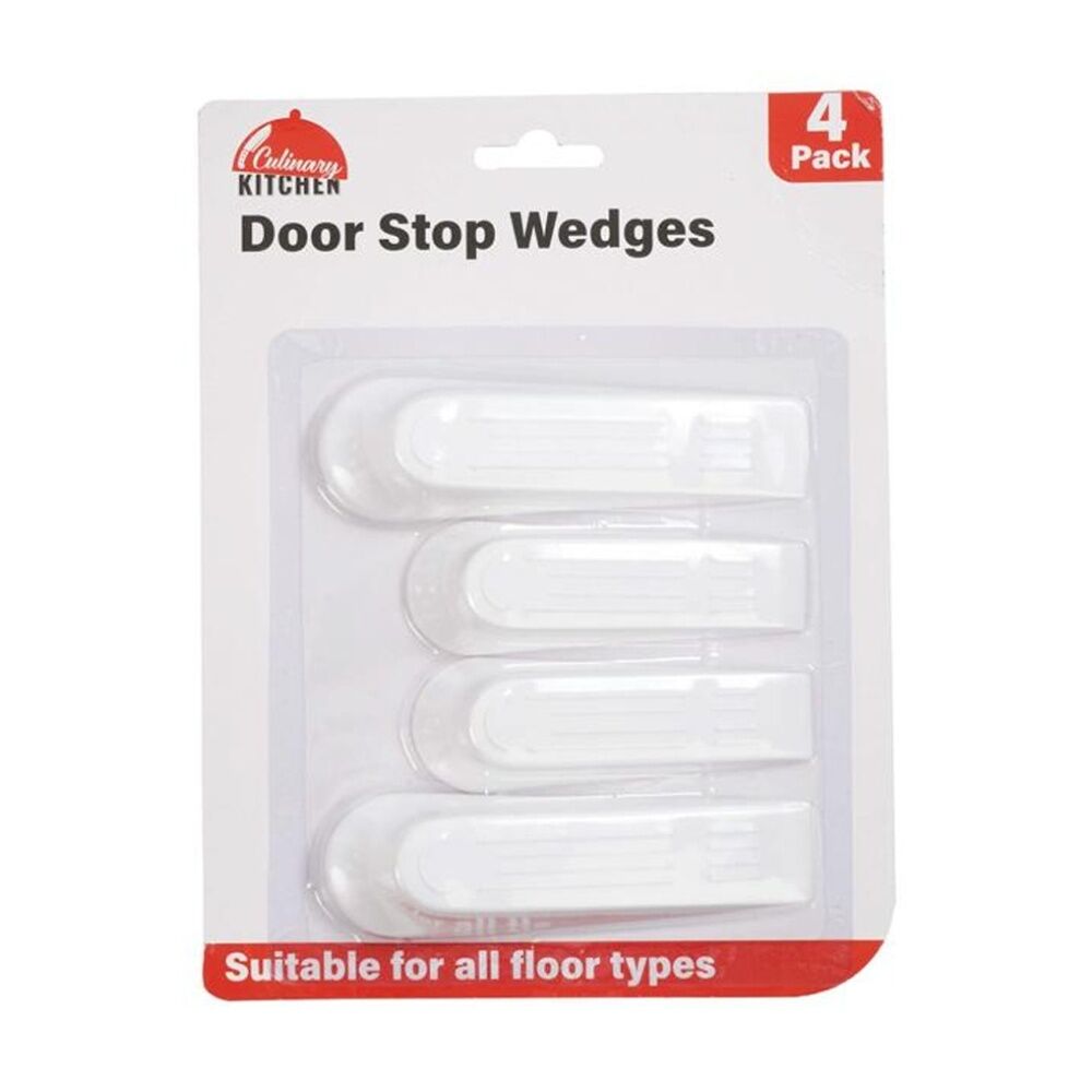 Braz 4pc Braz Non Slip Door Stop Wedges For All Floor Types White (12 Pack) — image 2