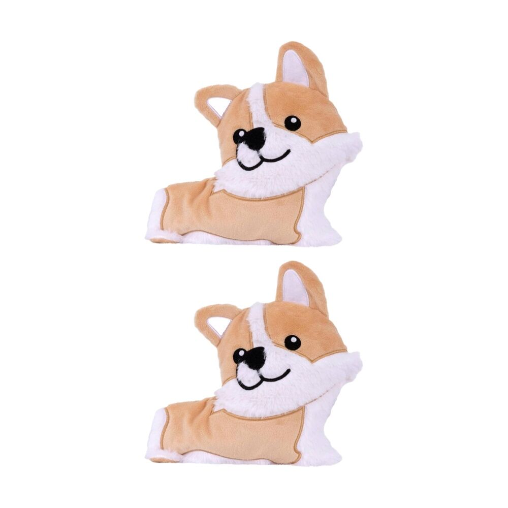 Toasty Hugs Cora Corgi Flat Plush Heatable Coolable Microwave Safe (2 Pack)