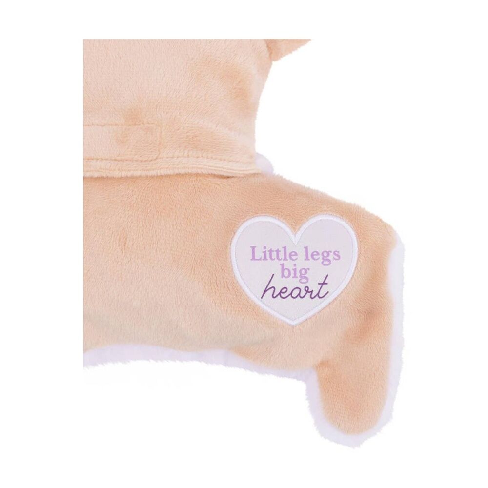 Toasty Hugs Quotes Cora Corgi Flat Plush - Microwave Heatable And Freezer Chillable - Flame Resistant Fabric Filled With Tourmaline - 25x25x3cm Brown — image 2