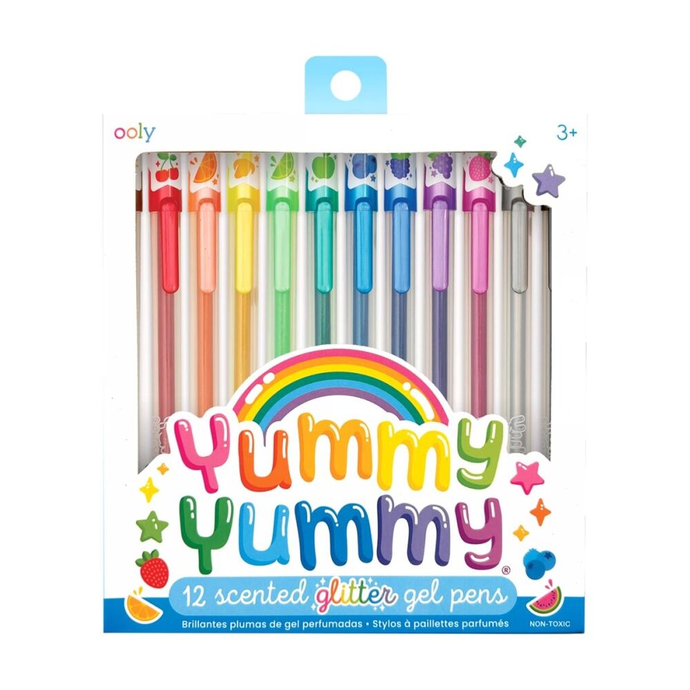 Ooly Yummy-Yummy Glitter Scented Gel Pens Fruity Scents Set 3y+ (12 Pieces)