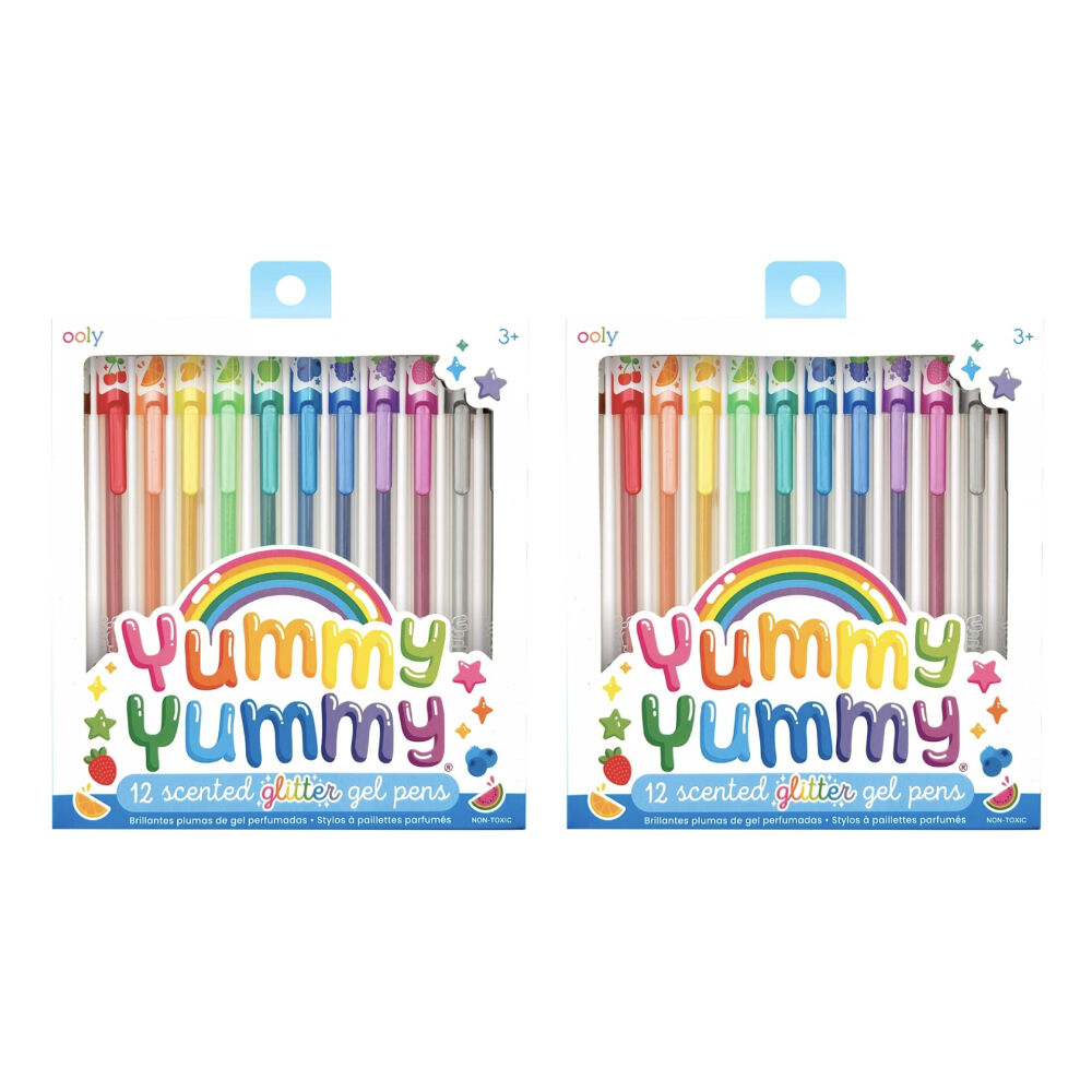 Ooly 12pc Ooly Yummy-Yummy Glitter Scented Gel Pens Fruity Scents Set 3y+ (2 Pack)
