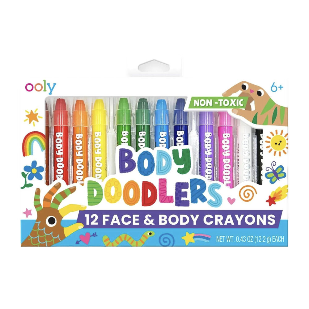 Ooly 12pc Ooly Markers Face & Body Doodlers Vibrant Colours Skin-Safe Kids Set 4y+ (2 Pack) — image 2