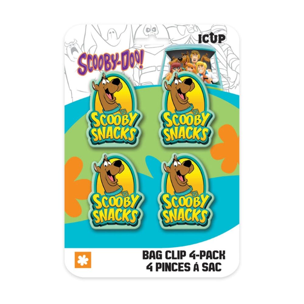 Icup Inc Scooby Doo Snacks Kitchen Storage Sealing Bag Clips Multicolour (4 Pieces)