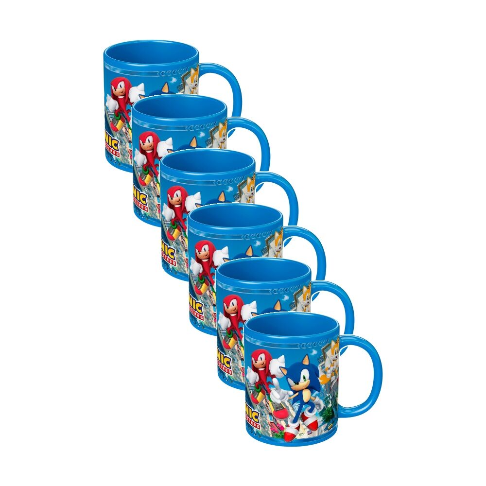 Sonic the Hedgehog Sonic-Characters Ceramic Coffee Drinking Mug Blue (6 Pack)