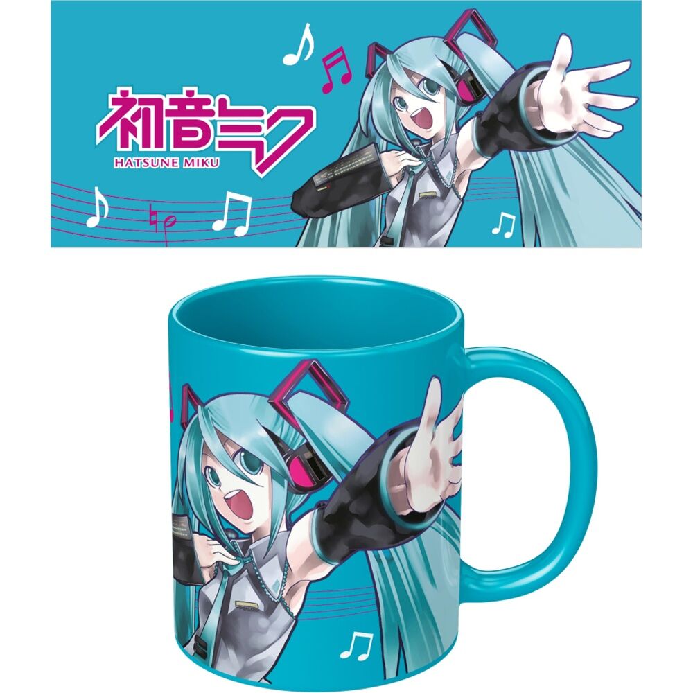 Hatsune Miku Ceramic Hot & Cold Coffee Drinking Mug Blue Coloured (3 Pack) — image 3