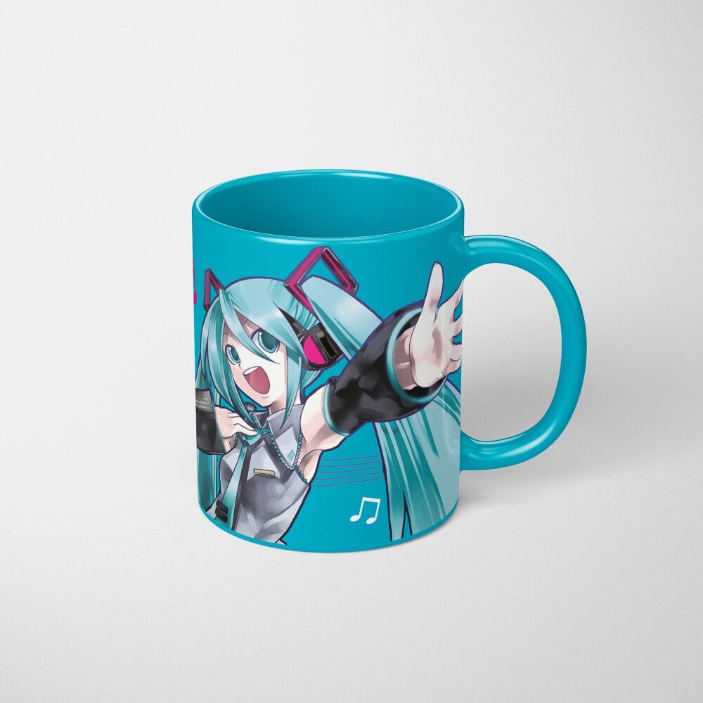 Hatsune Miku Ceramic Hot & Cold Coffee Drinking Mug Blue Coloured (3 Pack) — image 4