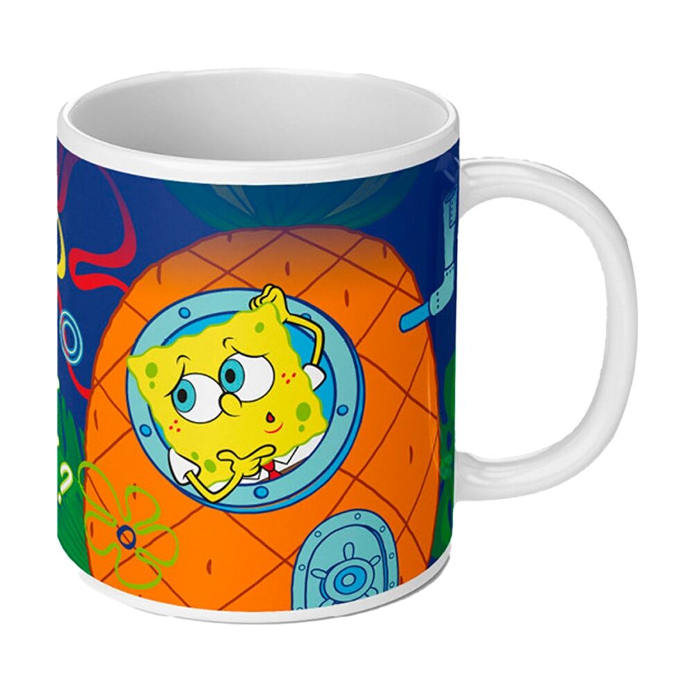 Spongebob Multicoloured Who Lives In a Pineapple Ceramic Coffee Drinking Mug