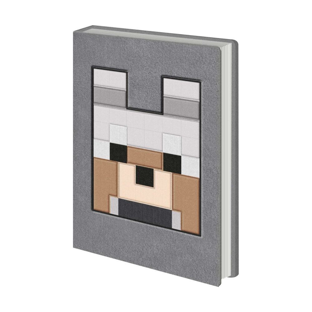 Minecraft Grey Wolf Plush Notebook w/ Inner Compartment A5 21x16cm (4 Pack) — image 2