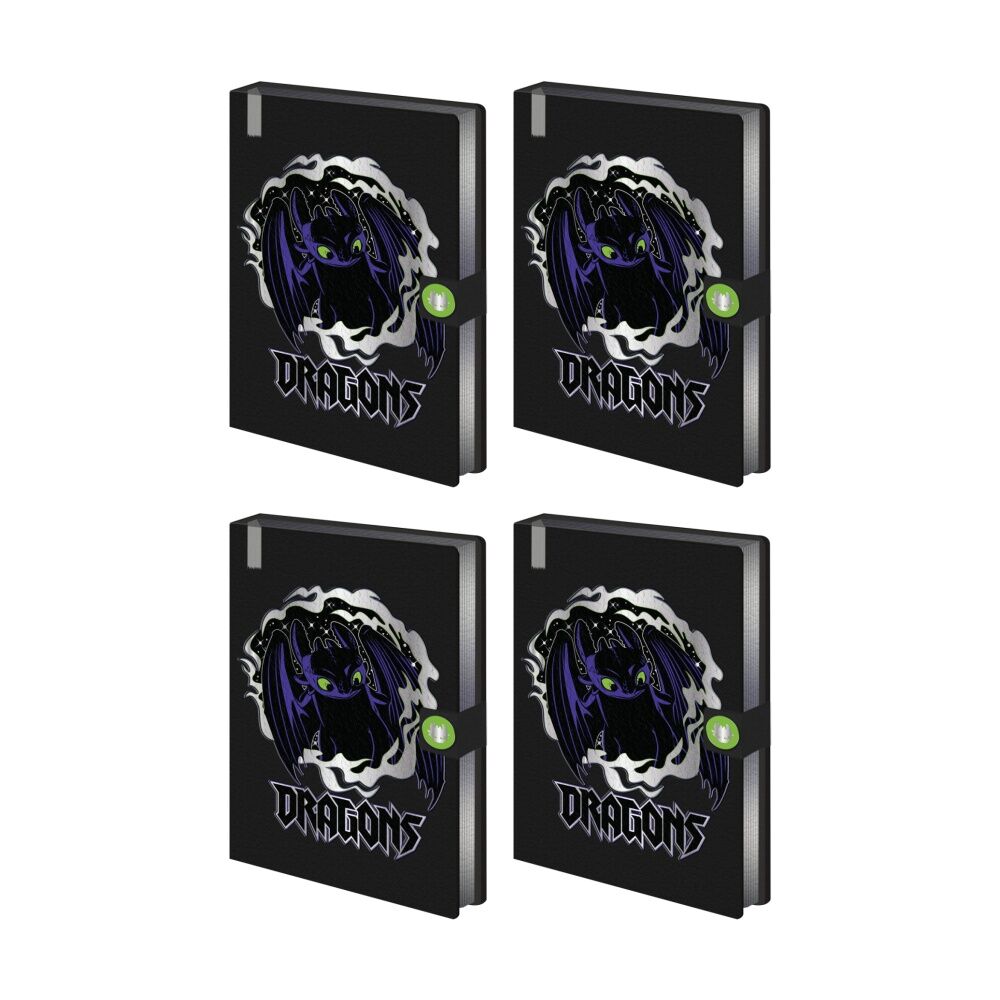 How to Train Your Dragon to Toothless Premium Notebook A5 21x16cm (4 Pack)