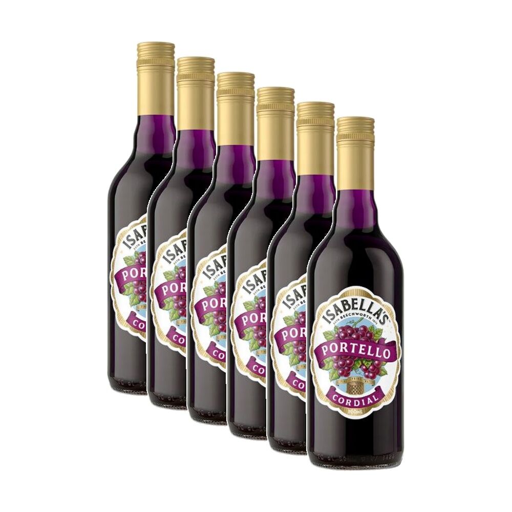 Isabella's Portello Flavoured Concentrated Cordial Bottle 700ml (6 Pack)