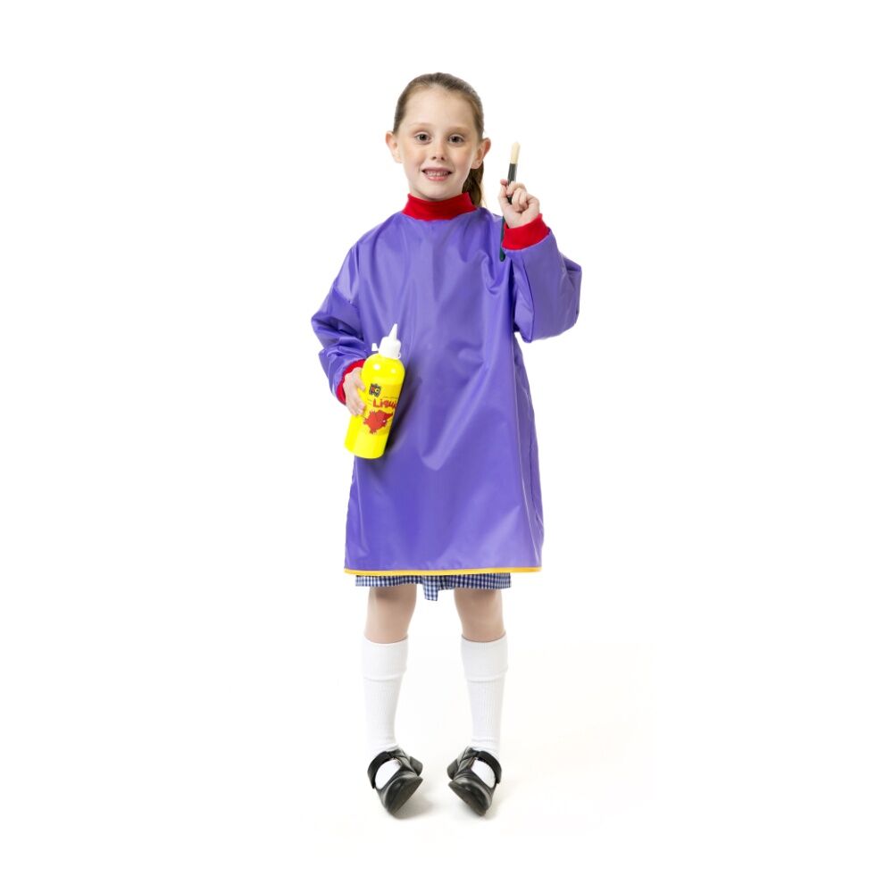 Educational Colours Junior Artist Paint Smock Apron Purple 5-8y (2 Pack) — image 3