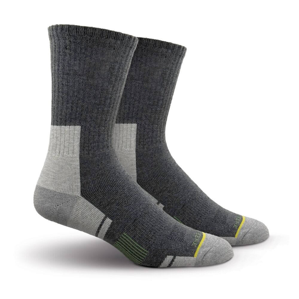 John Deere 2x 6PK Crew Performance Socks Size 10-13 Grey Mens — image 6
