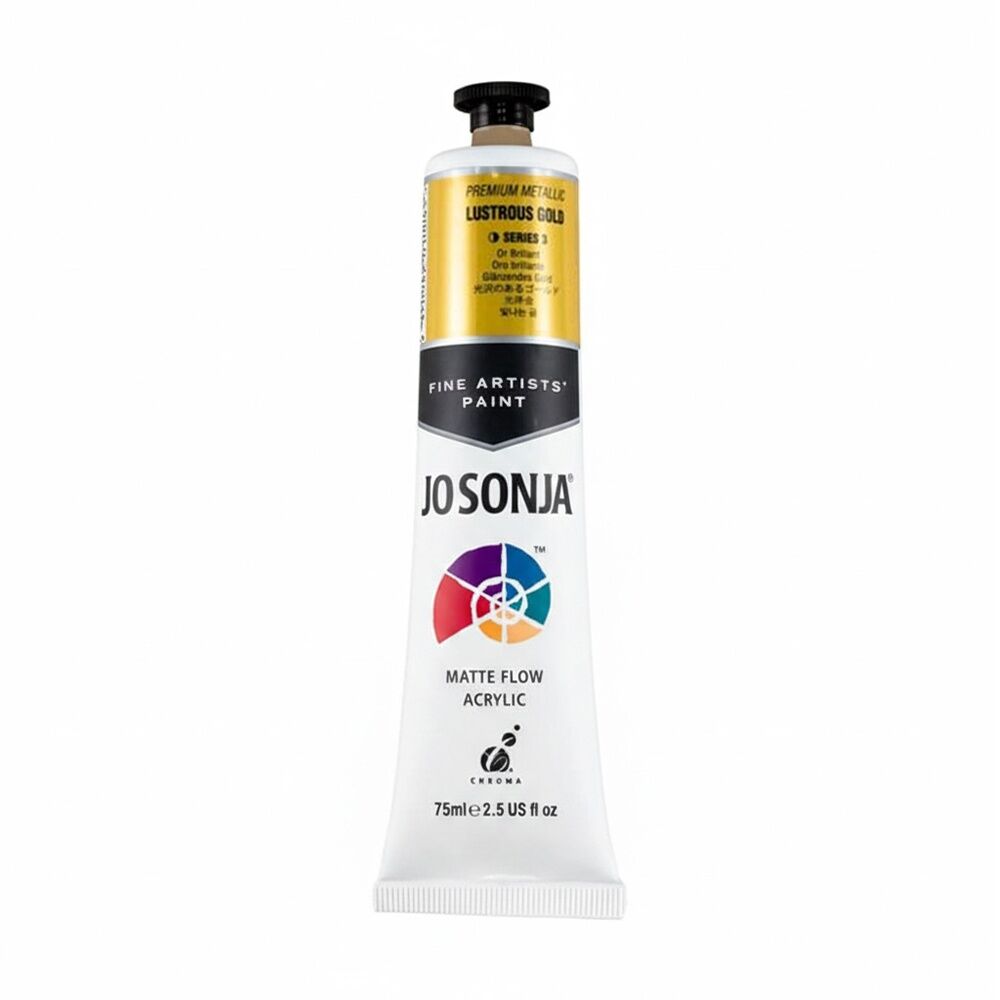 JO Sonja Metallic Colour Series Acrylic Artist Paint 75mL Tube Lustrous Gold (2 Pack) — image 2
