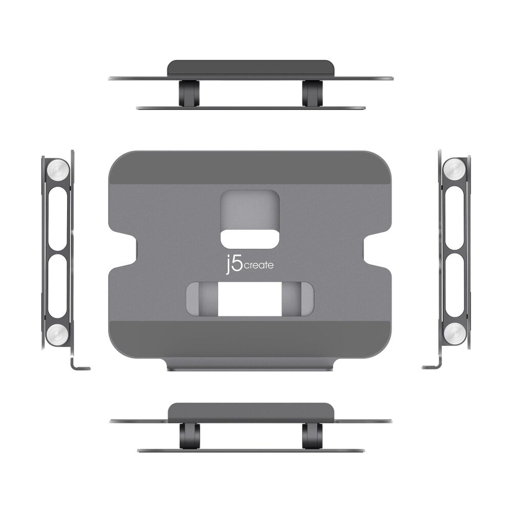 J5create Multi-Angle Durable Nonslip Laptop Stand Aluminium Grey 16in J5Create — image 3