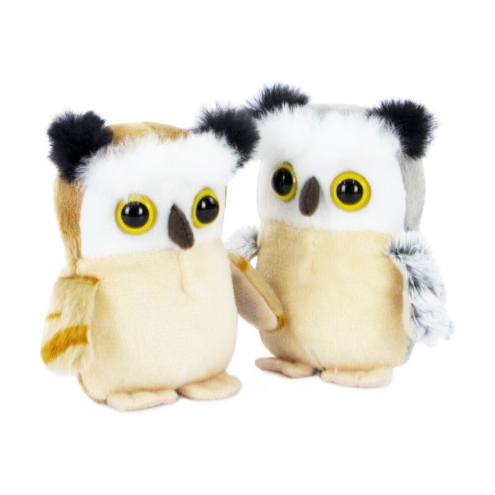 Living Nature Little Buddies Owl Soft Animal Kids Plush Toy Brown (6 Pack) — image 3