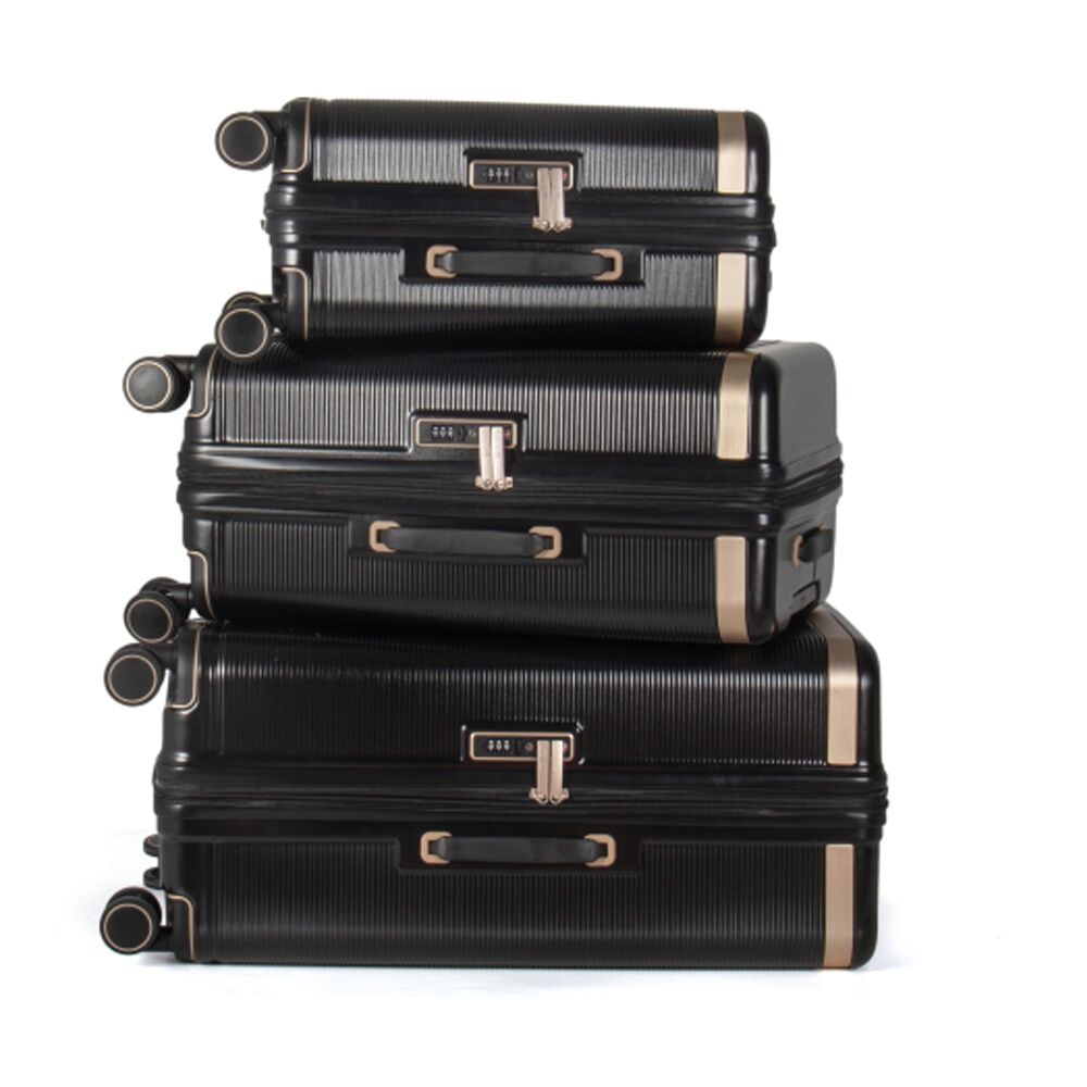 Kate Hill Phoenix Luggage Set Hard Case TSA Lock Travel Black (3 Pieces) — image 3