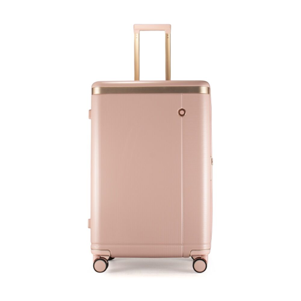 Kate Hill Phoenix Pink Large Luggage - Expandable Zipper TSA Lock - 4 Double Spinner Wheels - Telescopic Handle - 111L 50x77x29cm PC ABS Hard Case