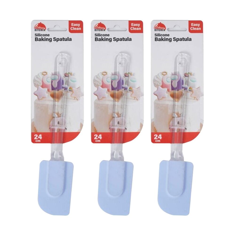 Culinary Kitchen Silicone Baking Spatula Cooking Utensil 24cm Assorted (3 Pack)