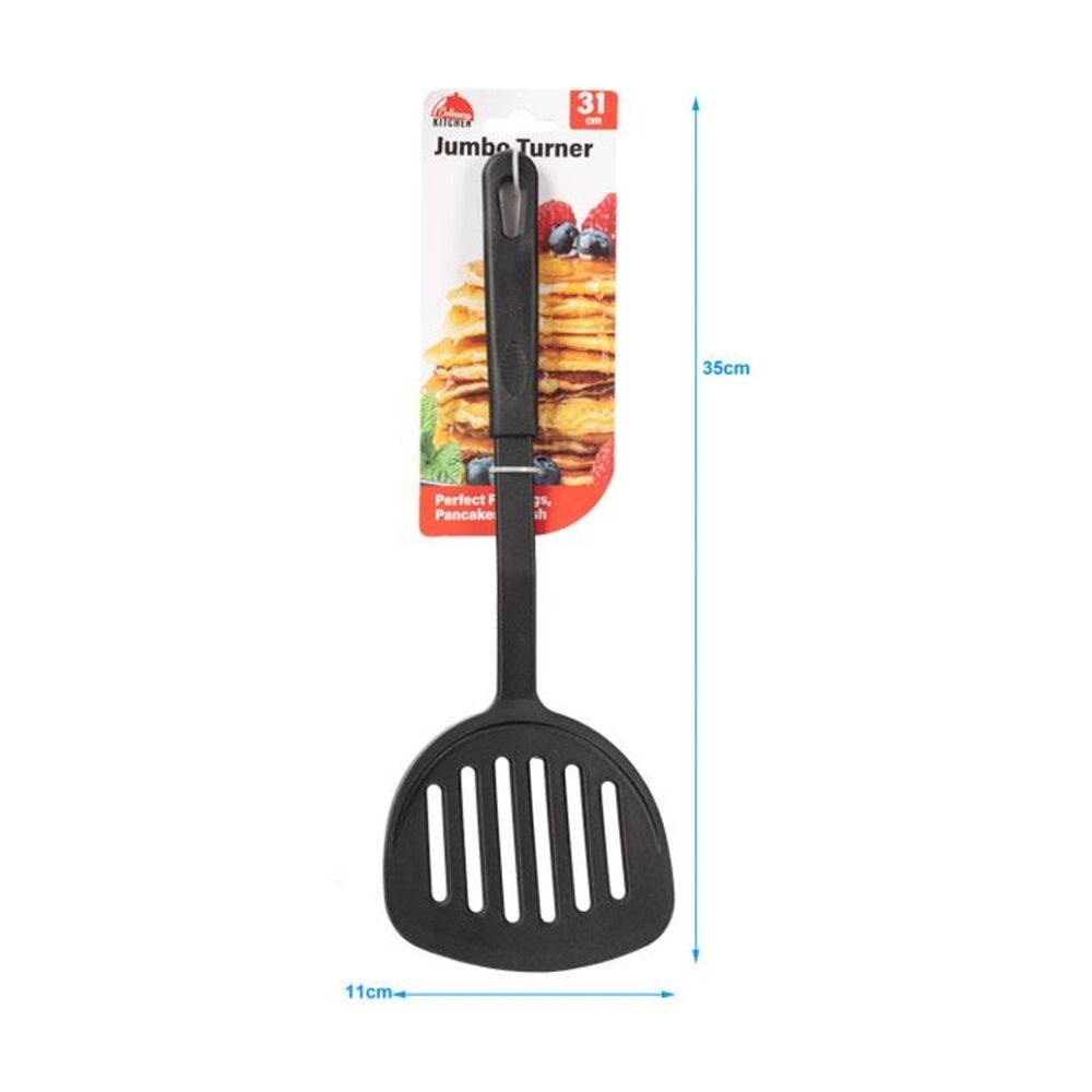 Culinary Kitchen Nylon Jumbo Turner w/ Hanging Hole Cooking Utensil 30cm (6 Pack) — image 3