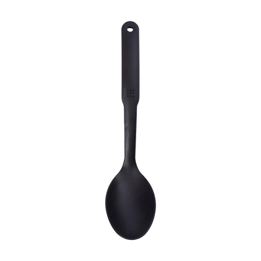 Culinary Kitchen Nylon Cooking Spoon w/ Hanging Hole Utensil 29cm Black (3 Pack) — image 4