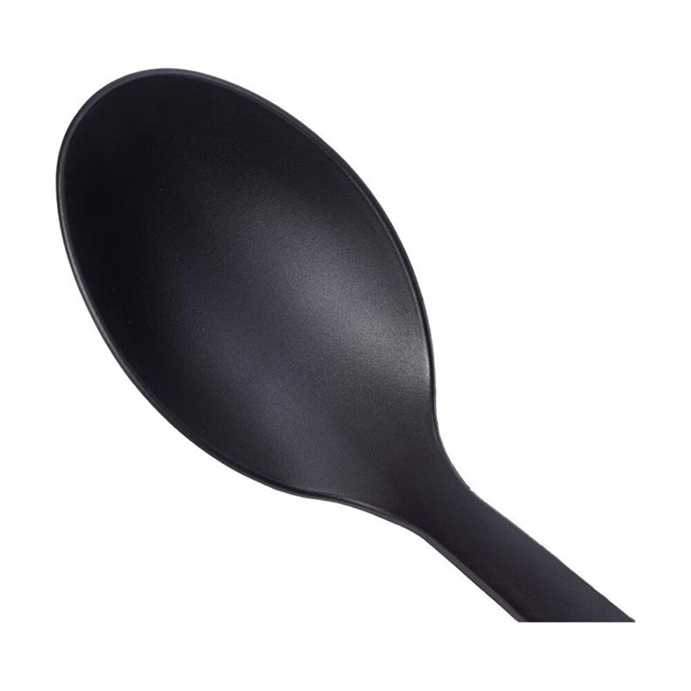 Culinary Kitchen Nylon Cooking Spoon w/ Hanging Hole Utensil 29cm Black (6 Pack) — image 5