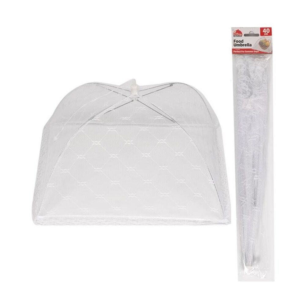 Culinary Kitchen 40cm Clear Umbrella Mesh Cover Food Protector Lid — image 2