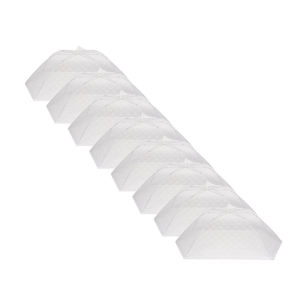 Culinary Kitchen Umbrella Mesh Cover Food Protector Lid 70cm Clear (8 Pack)