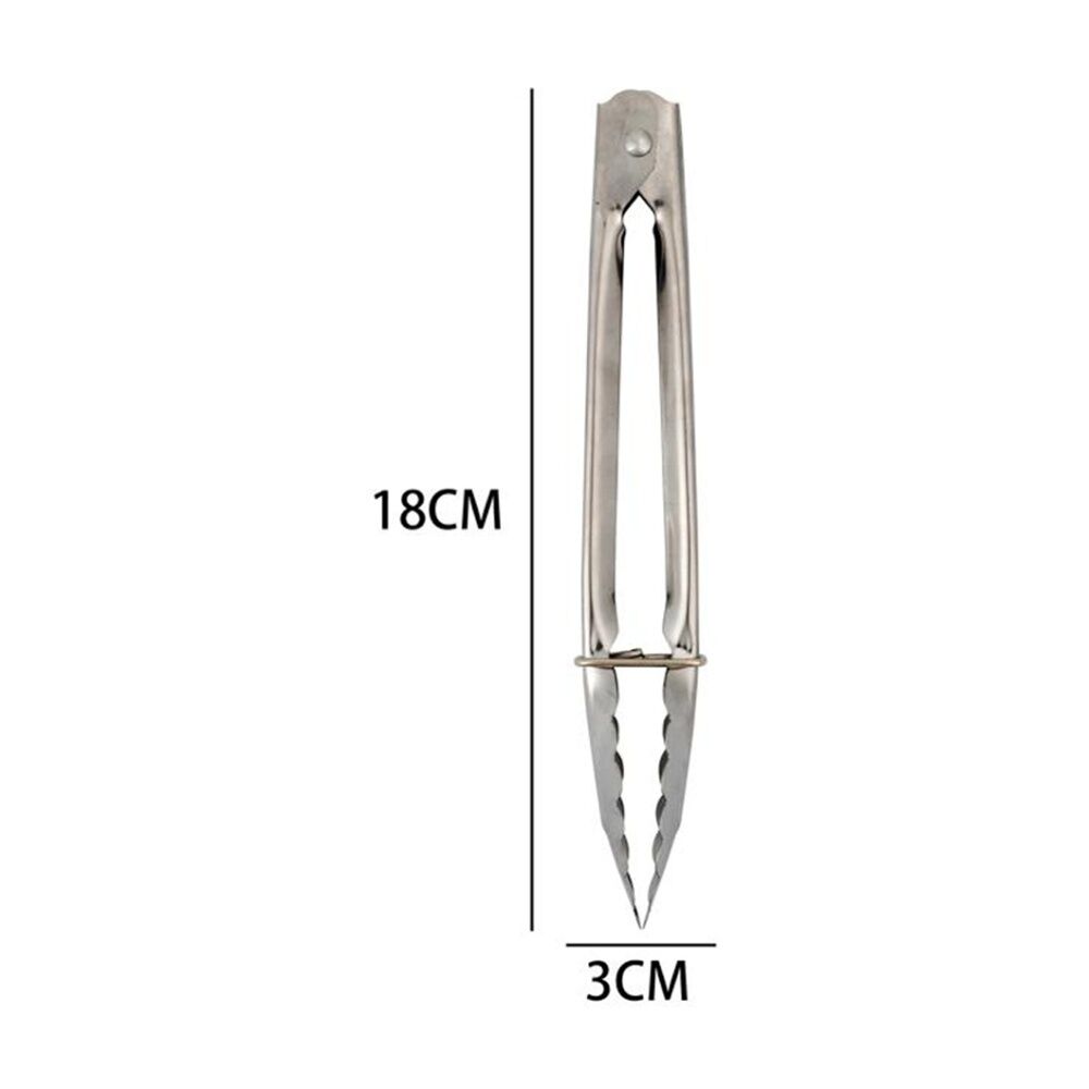 Culinary Kitchen Stainless Steel Tongs Cooking Utensil 17cm Silver (6 Pack) — image 4