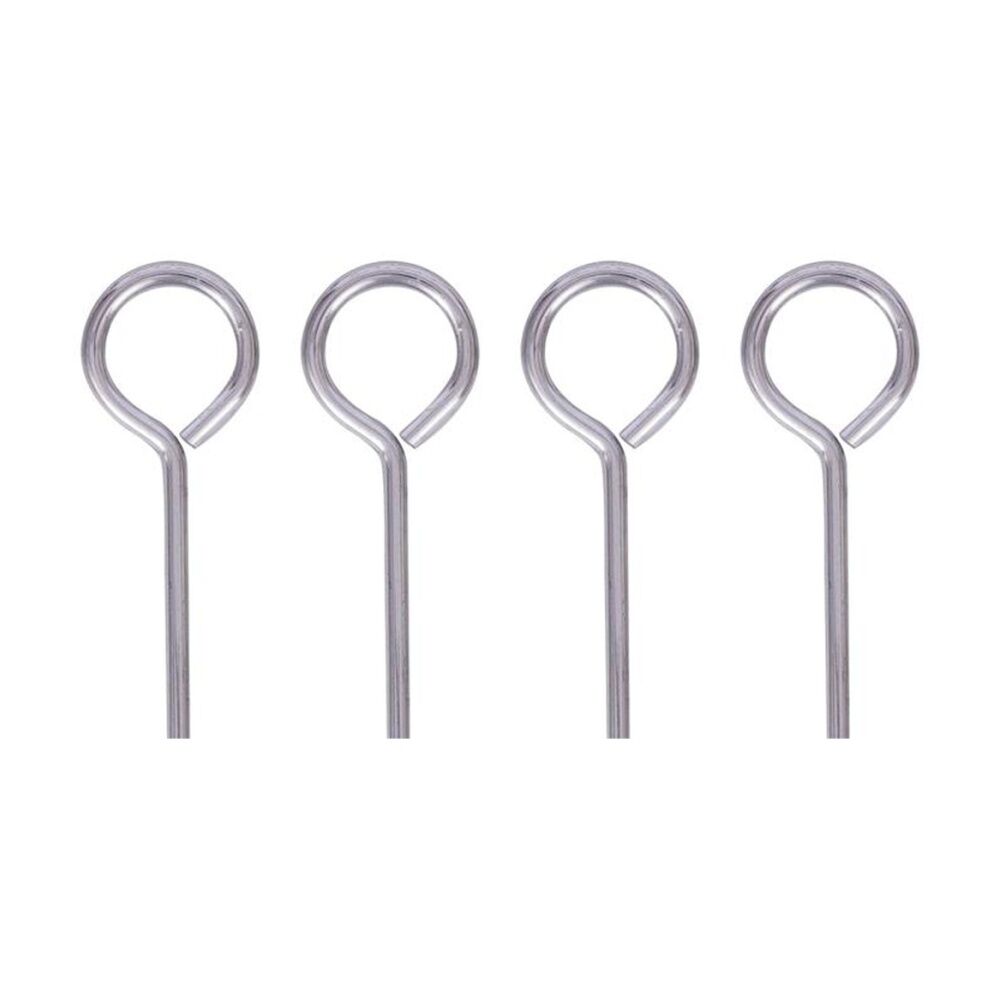 Culinary Kitchen Barbecue Grill Metal Skewers w/ Loop Handle 20cm (6 Pieces) — image 4