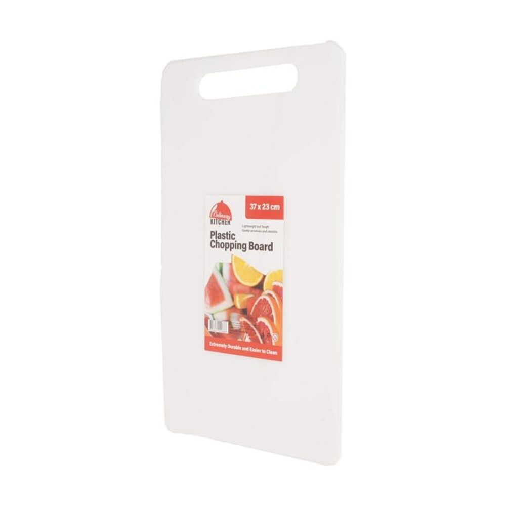 Culinary Kitchen 37x23cm White Plastic Rectangular Chopping Board — image 2