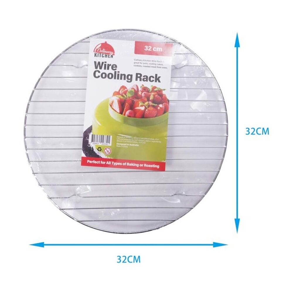 Culinary Kitchen Round Chrome Wire Cake Or Pot Cooling Rack 32cm (8 Pack) — image 3
