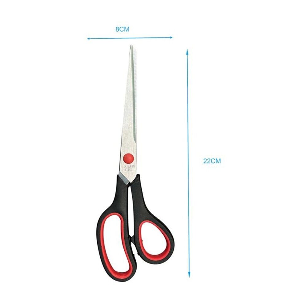 Culinary Kitchen 24cm Red/Black Stainless Steel Scissors w/ Ergonomic Handle — image 4