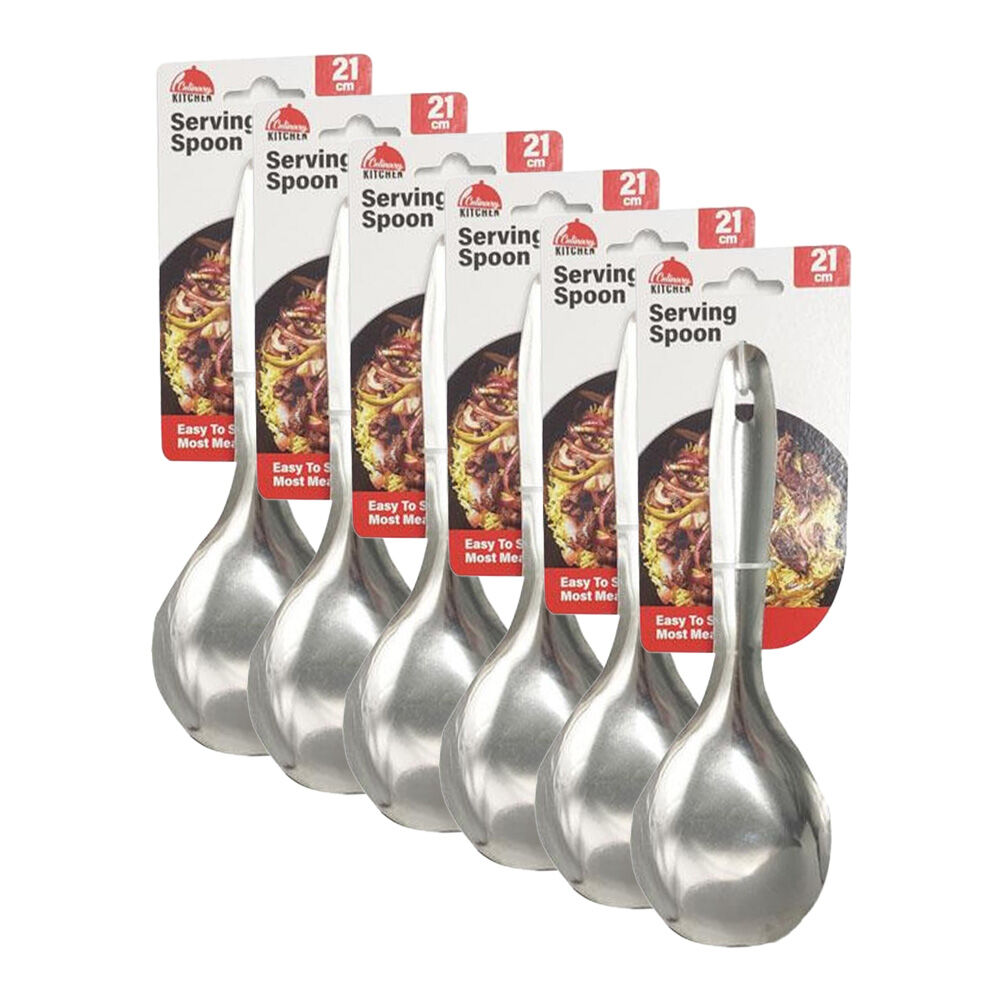 Culinary Kitchen Stainless Steel Rice Serving Spoon Cooking Utensil 21cm (6 Pack)