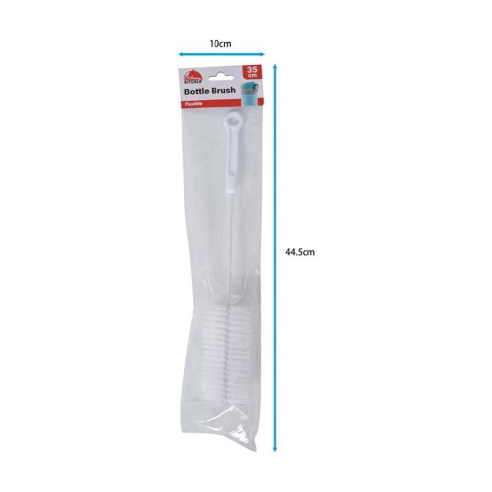 Braz Flexible Stem Plastic Bristles Bottle Cleaning Brush w/ Hanger 35cm (6 Pack) — image 3