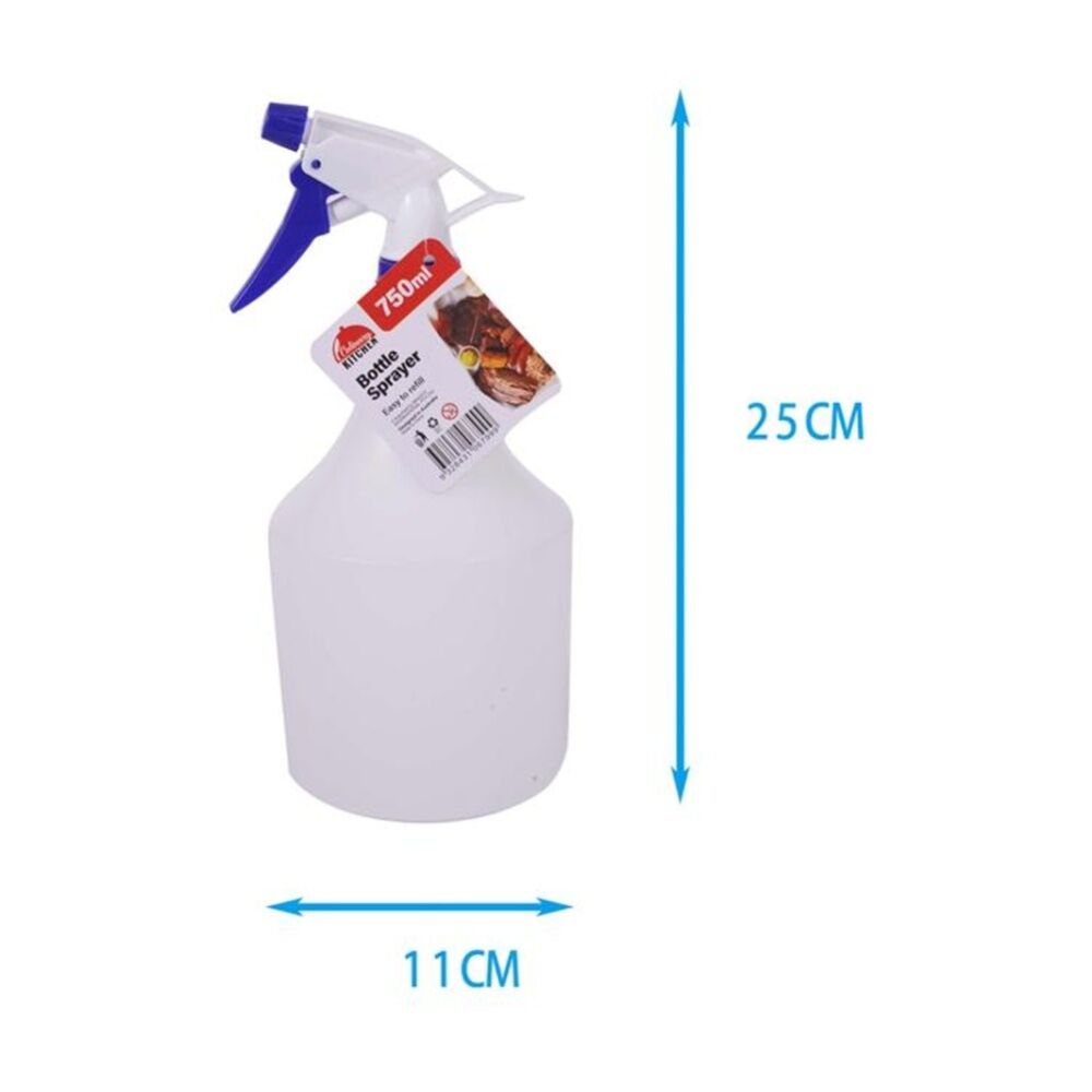 Braz 750ml White Plastic Water Sprayer Cleaning Bottle w/ Nozzle Trigger — image 2