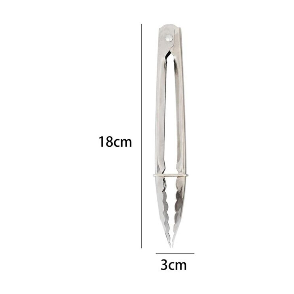 Culinary Kitchen Stainless Steel Mini Tongs Cooking Utensil 14cm (2 Pieces) — image 4