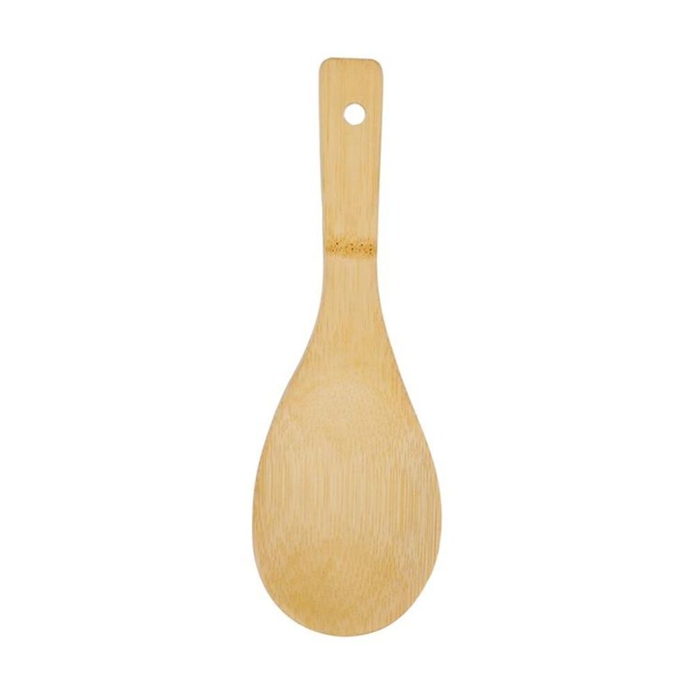 Culinary Kitchen Bamboo Rice Paddle Serving Spoon w/ Hanging Hole 20cm (6 Pack) — image 4