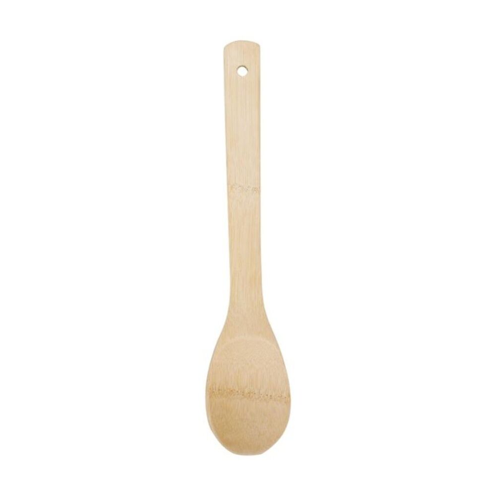 Culinary Kitchen Bamboo Lightweight Cooking Spoon w/ Hanging Hole Utensil — image 3