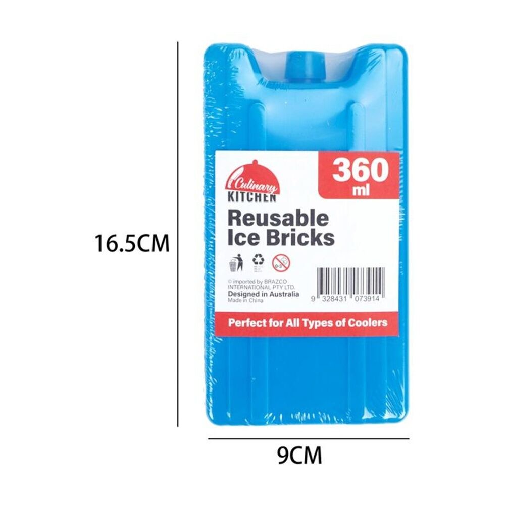Braz 16.5x9x3cm Blue 360ml Reusable Plastic Brick Ice Cooler — image 2