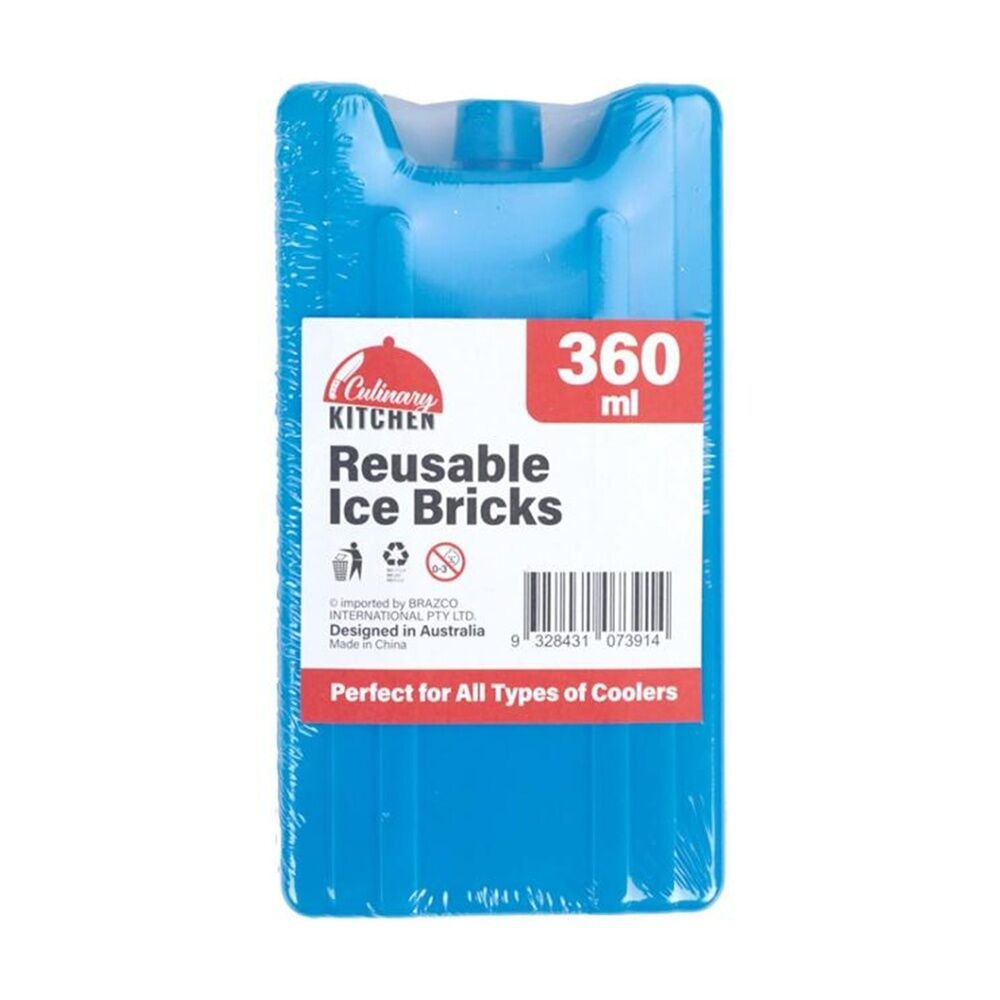 Braz 16.5x9x3cm Blue 360ml Reusable Plastic Brick Ice Cooler