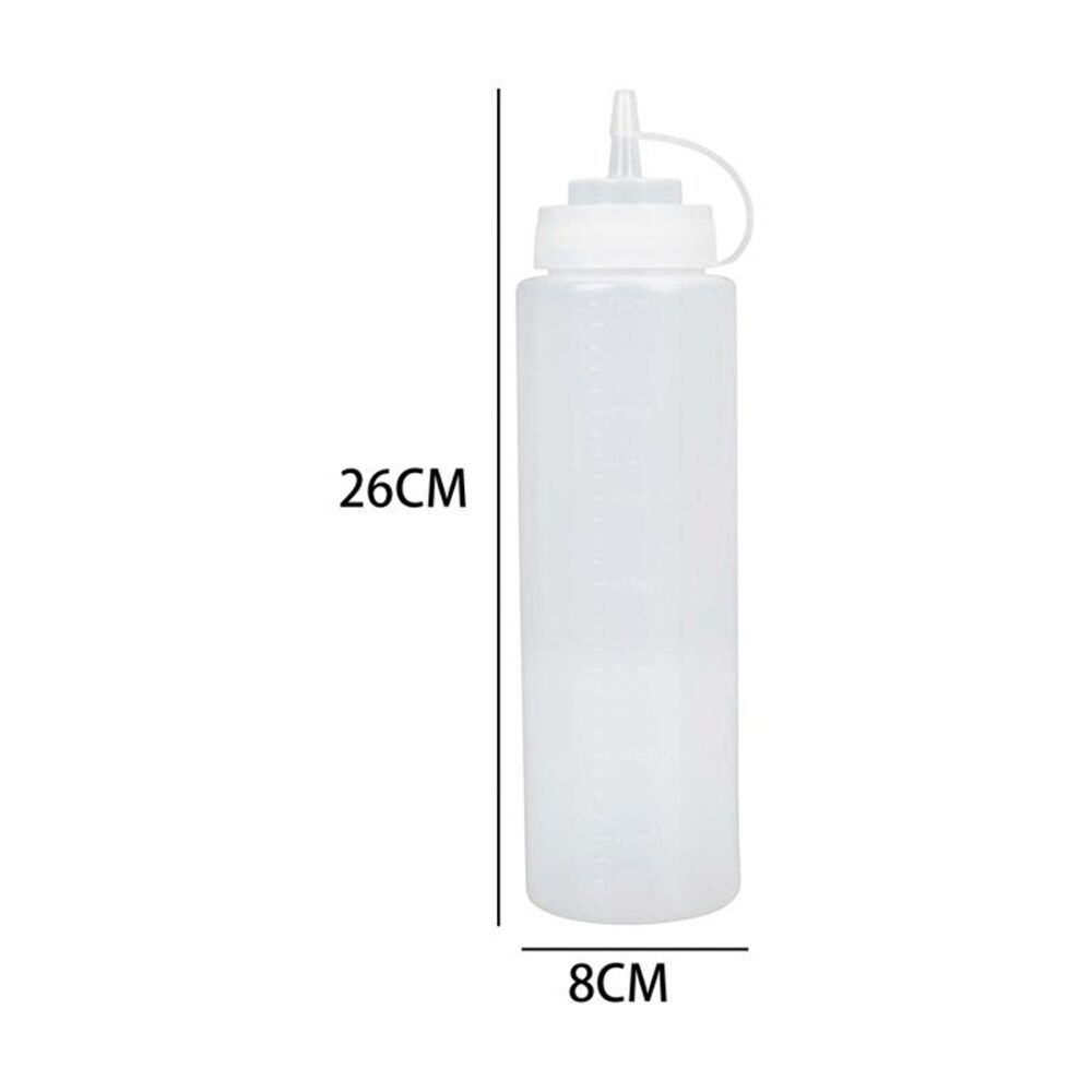 Culinary Kitchen 700ml White Plastic Squeeze Bottle Sauce Dispenser — image 3