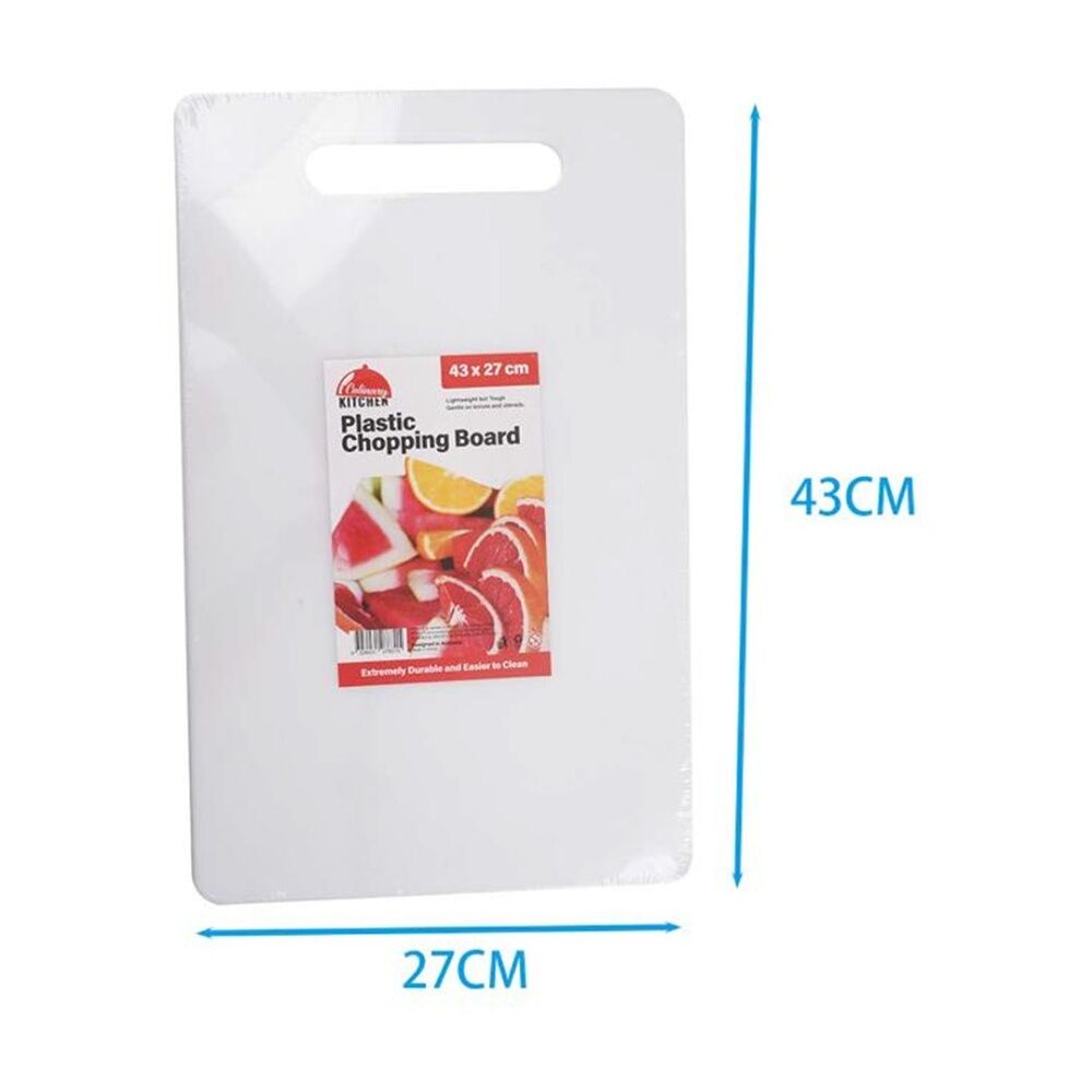 Culinary Kitchen 43x27cm White Plastic Rectangular Chopping Board — image 2