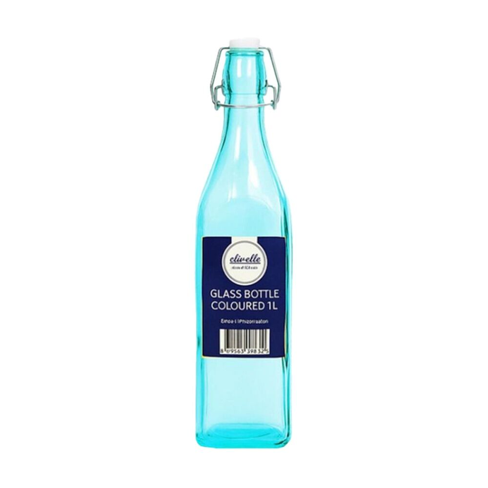 Olivelle Coloured Airtight Swing-Top Lid Glass Bottle 1L Assorted (12 Pack) — image 2