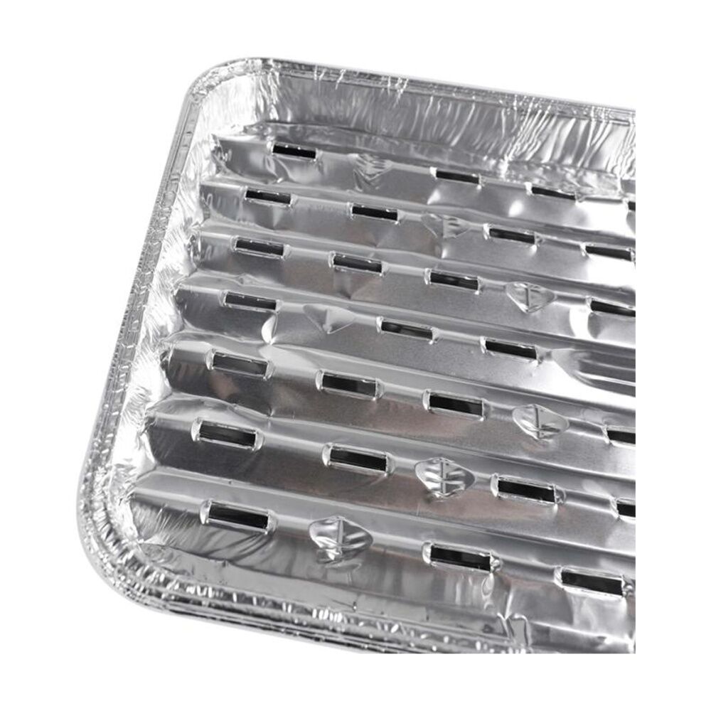 Braz Aluminium Foil Disposable Grill Trays 34x23x2cm Silver (4 Pieces) — image 4