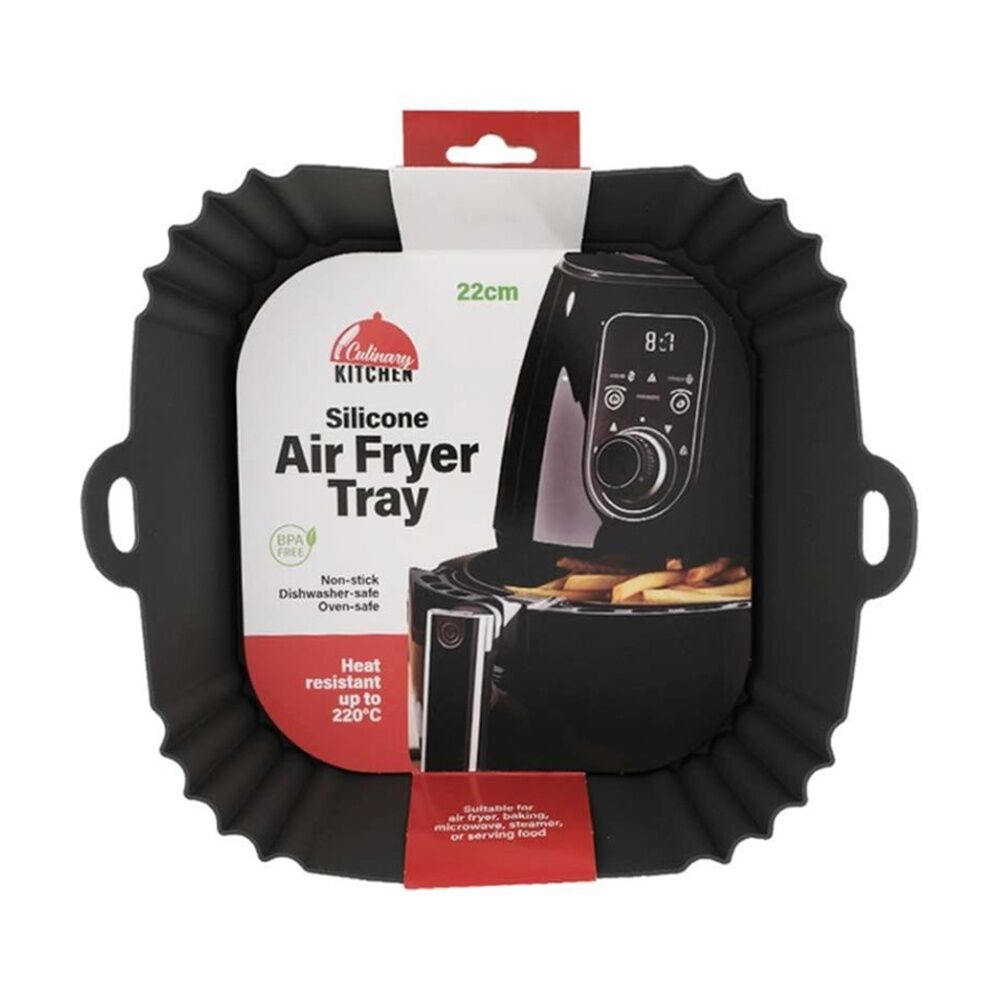 Braz 22cm Square Silicone Non-Stick Heat Resistant Air Fryer Liner