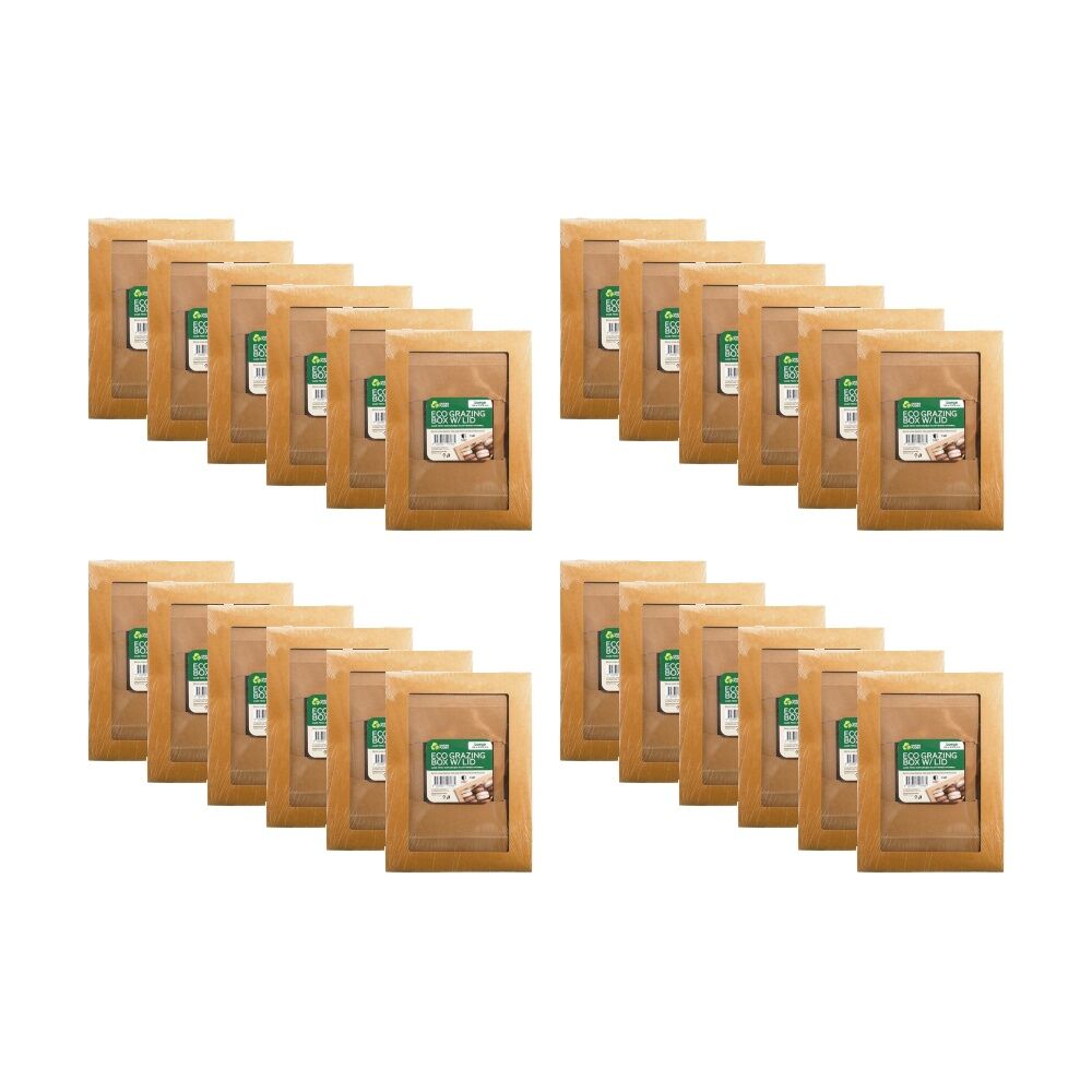 Braz Earth Friendly Grazing Box w/ Transparent Window Lid Large 45x31x8cm (24 Pack)